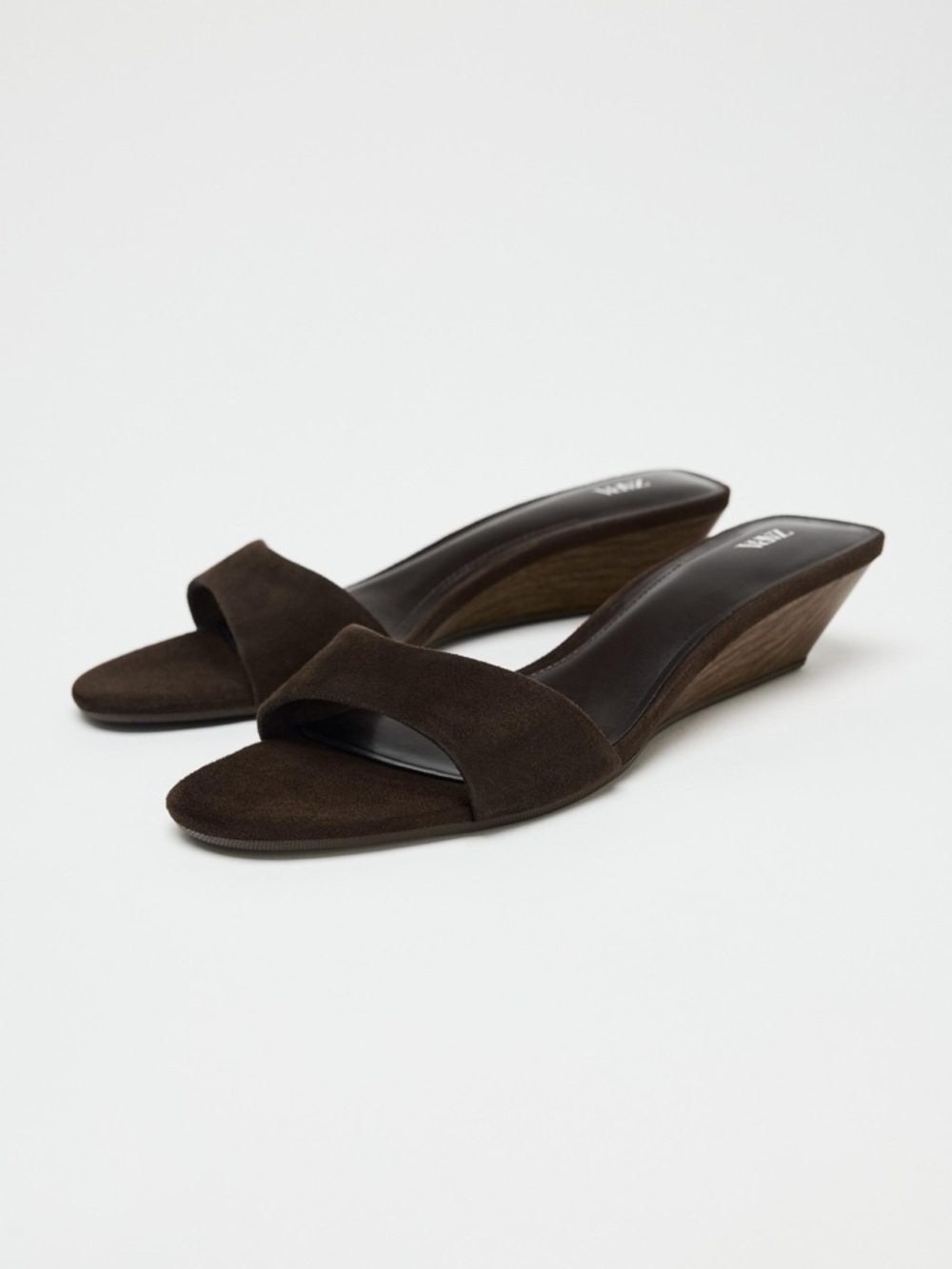 Zara Suede Wedge Sandals